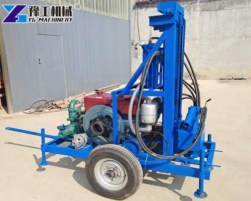 Hot Sale Deep Small Trailer Mounted Portable Water Well Drills Machinee 