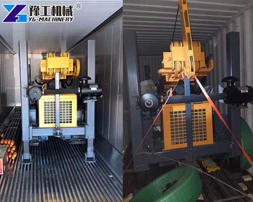Water And Gas Dual Function Water Well Driling Rig Machine Transportion